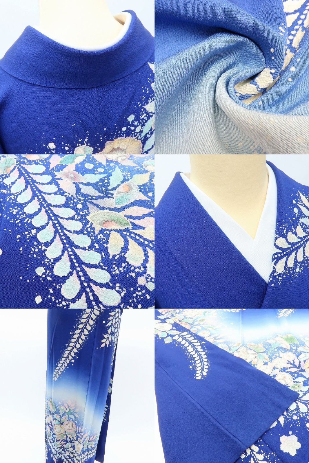 百華❀Y4073◇正絹 翠山工房 桐屋の辻が花 絞り 手縫い仕立て 成人式