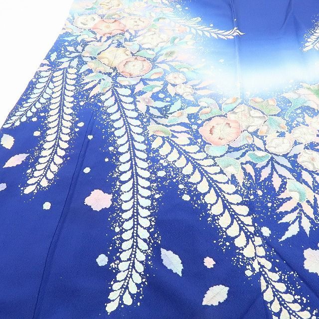 百華❀Y4073◇正絹 翠山工房 桐屋の辻が花 絞り 手縫い仕立て 成人式