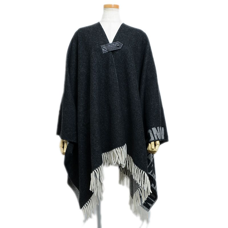 MONCLER モンクレール MANTELLA ウール × ダウン ポンチョ モンクレール MANTELLA ポンチョ ウール混 グレー レディース - メルカリ