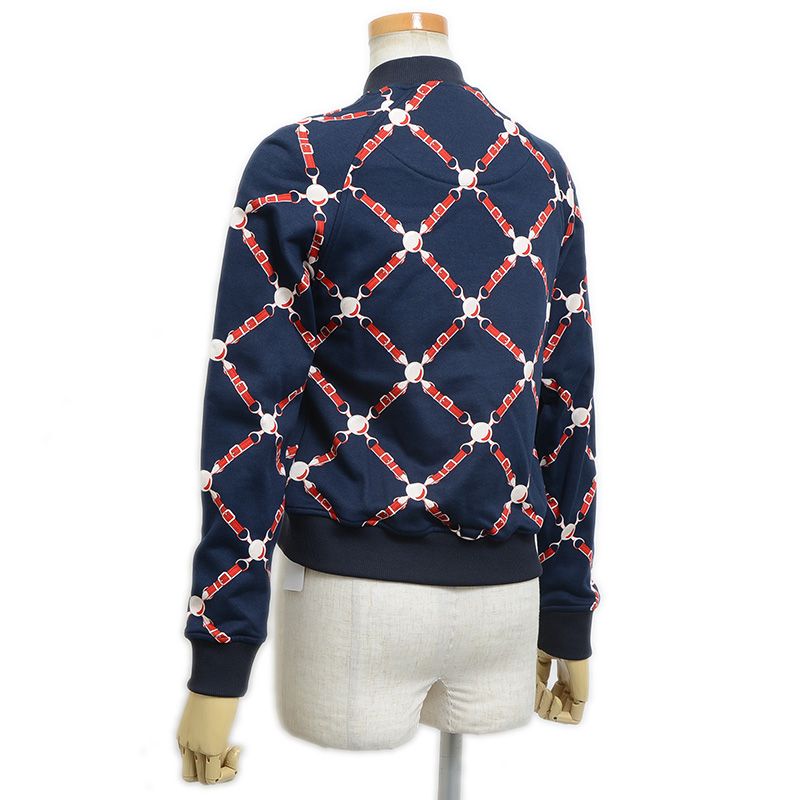 エルメス グラン トゥラララ ブルゾン コットン ネイビー レディース