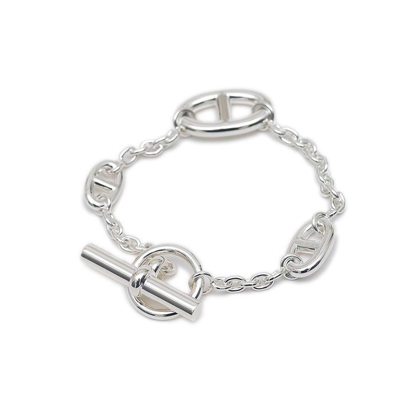 エルメス シェーヌダンクル ファランドール ブレスレット シルバー SV 925