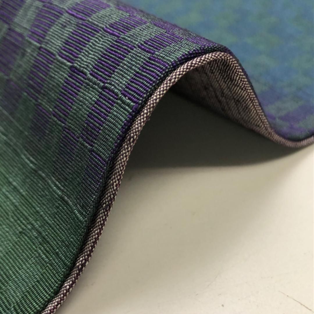 袋帯 リバーシブル 紬 変わり市松 横縞模様 縦縞模様 O-5742 - メルカリ