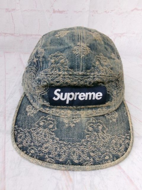 中古】Supreme ｼｭﾌﾟﾘｰﾑ Bandana Jacquard Denim Camp Cap ﾃﾞﾆﾑｷｬｯﾌﾟ