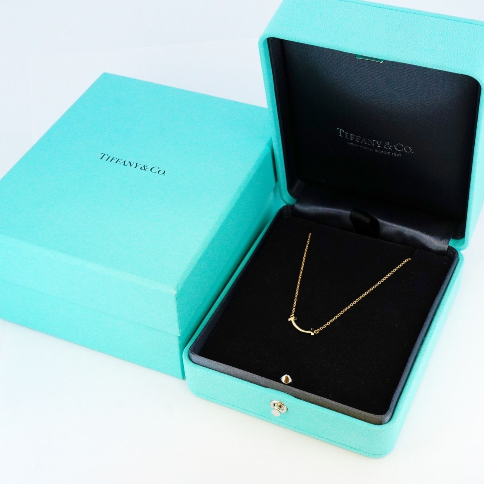 ティファニー(Tiffany) ティファニー ネックレス Tスマイル ミニ 18KYG