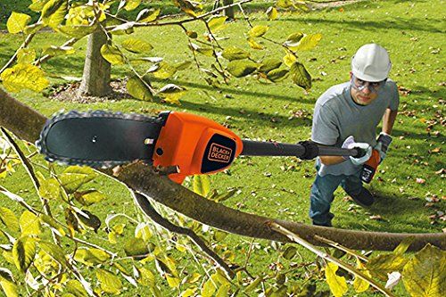  ブラックアンドデッカー BLACK DECKER コードレス 高枝ポールチェーンソー 延長ポール 最大3 m ガーデン ガーデニング 農業 園芸用機器 18 V 2.0 Ah 保護メガネ 収納バッグ エクステンションポール 六角レ 1 バッテリー付き トリマー ヘッジトリマー 切断工具 切断機