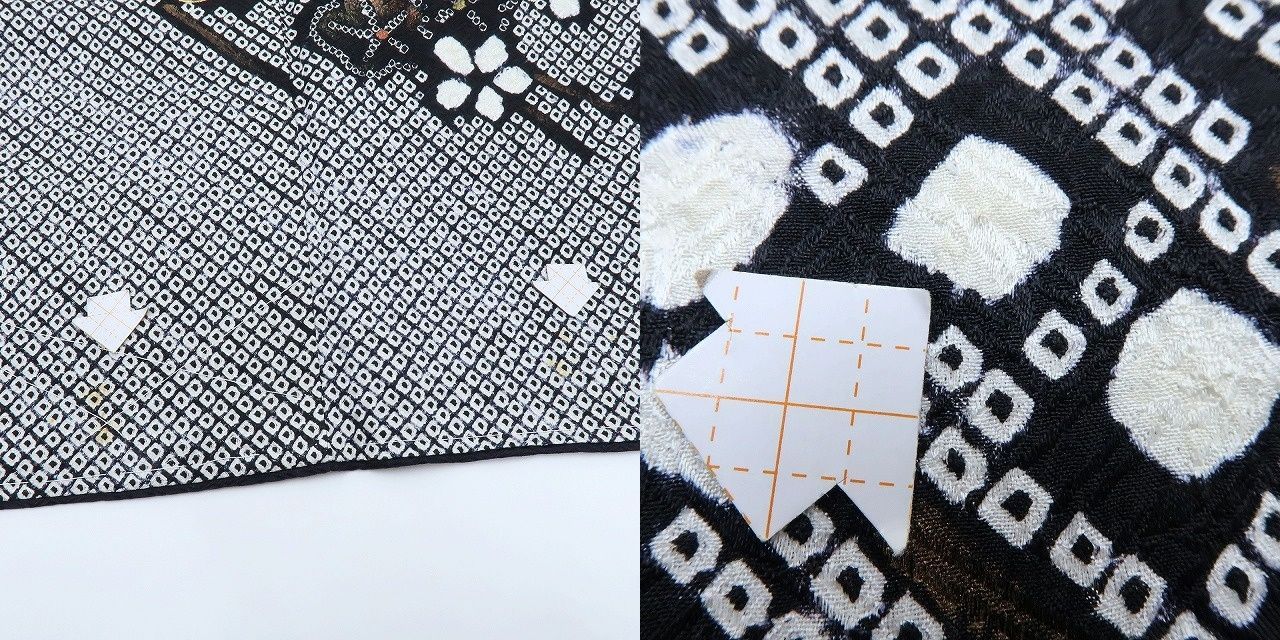 百華❀Y4075◇未着用 正絹 さが美謹製 総絞り 梅 仕付け糸付 手縫い