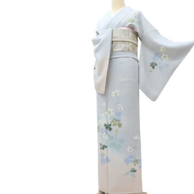 Y3721◇美品 正絹 作家物落款 手描き友禅 手縫い仕立て 訪問着 着物 百華❀Y4076◇美品 正絹 作家物落款 手描き友禅 手縫い仕立て スミレ