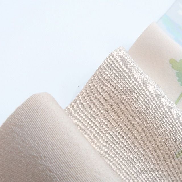 百華❀Y4076◇美品 正絹 作家物落款 手描き友禅 手縫い仕立て スミレ