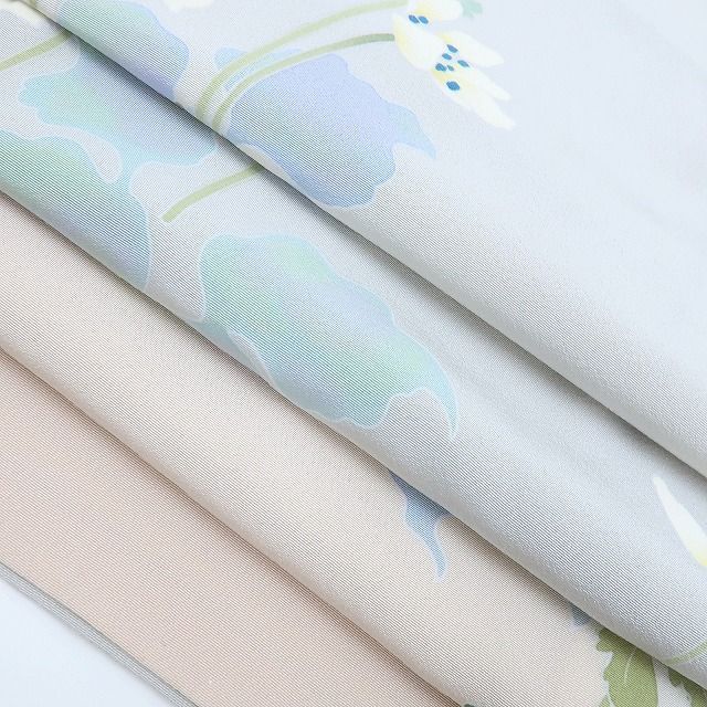 百華❀Y4076◇美品 正絹 作家物落款 手描き友禅 手縫い仕立て スミレ