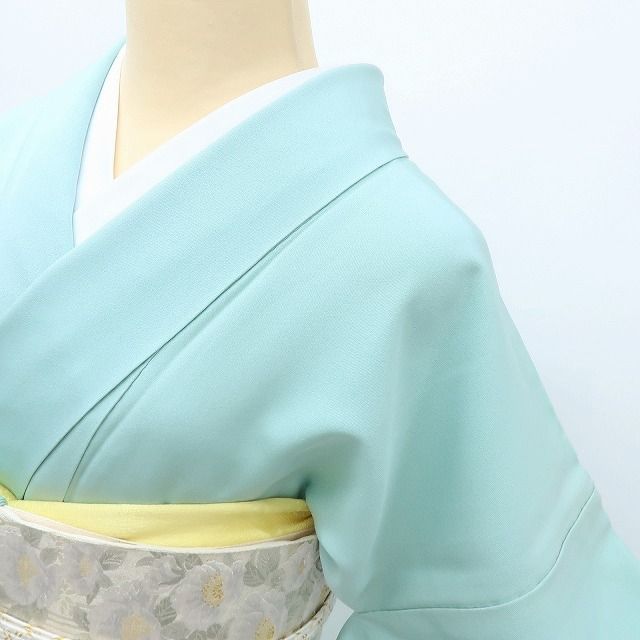 百華❀Y4077◇正絹 丹後ちりめん 縫い一つ紋 手縫い仕立て 訪問着 着物
