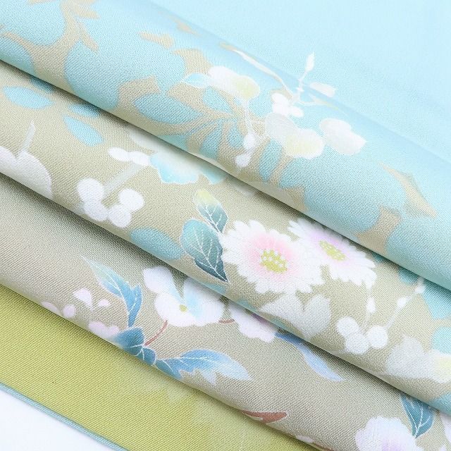 A-54◇新品 正絹 市松 丹後ちりめん 手縫い仕立て 紬 着物 m2204＊美品