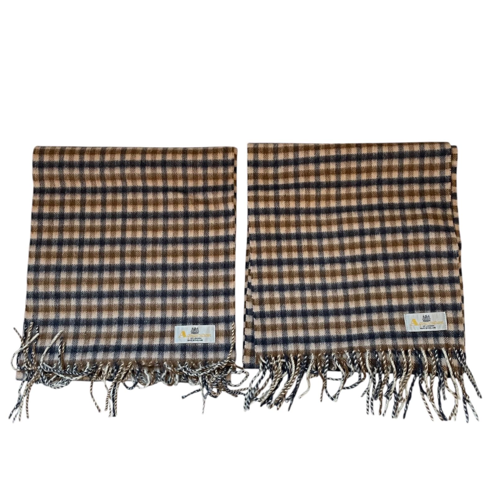 Z1612【美品】Aquascutum アクアスキュータム クラブチェックマフラー