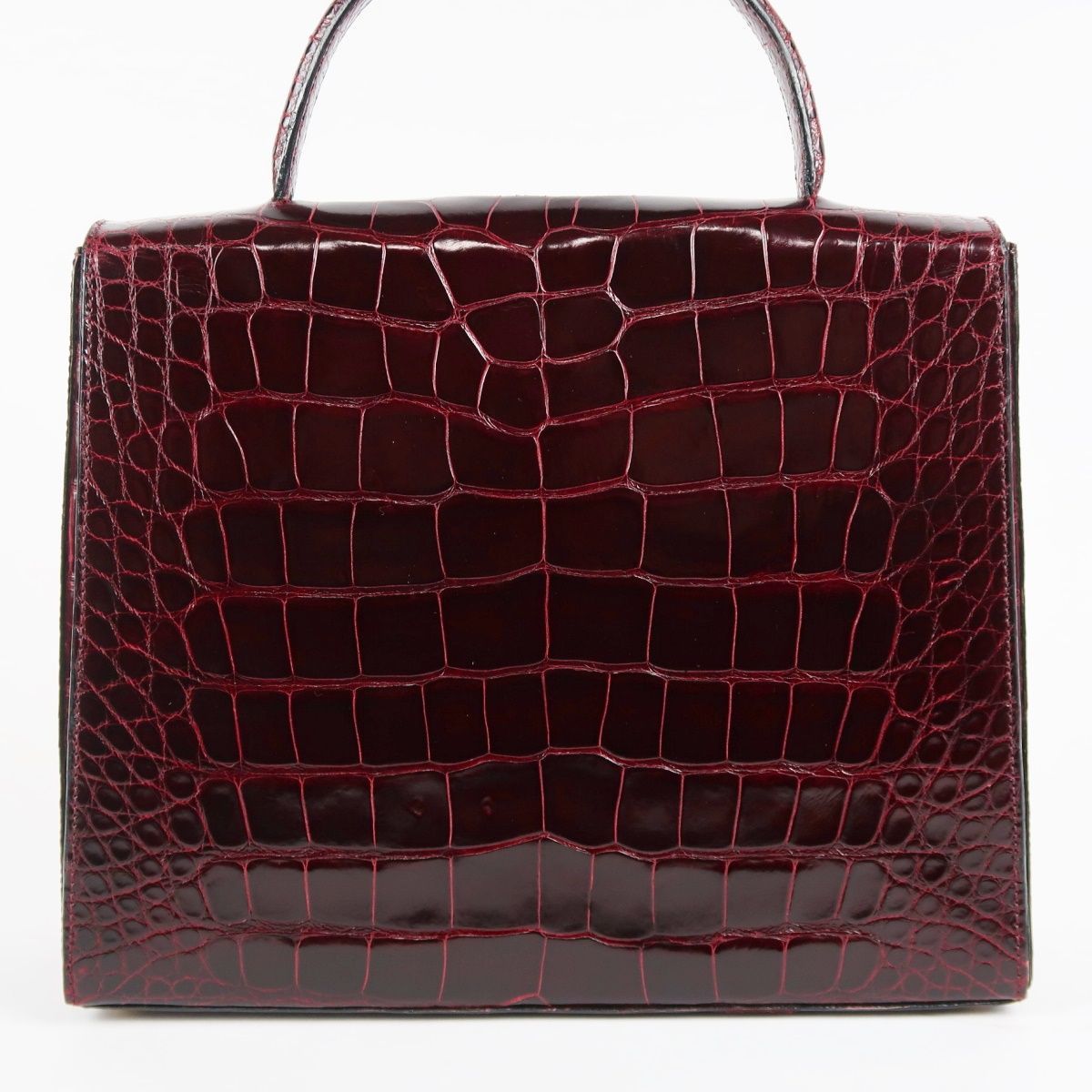 超美品】Cartier カルティエ クロコダイル ターンロック ハンドバッグ 