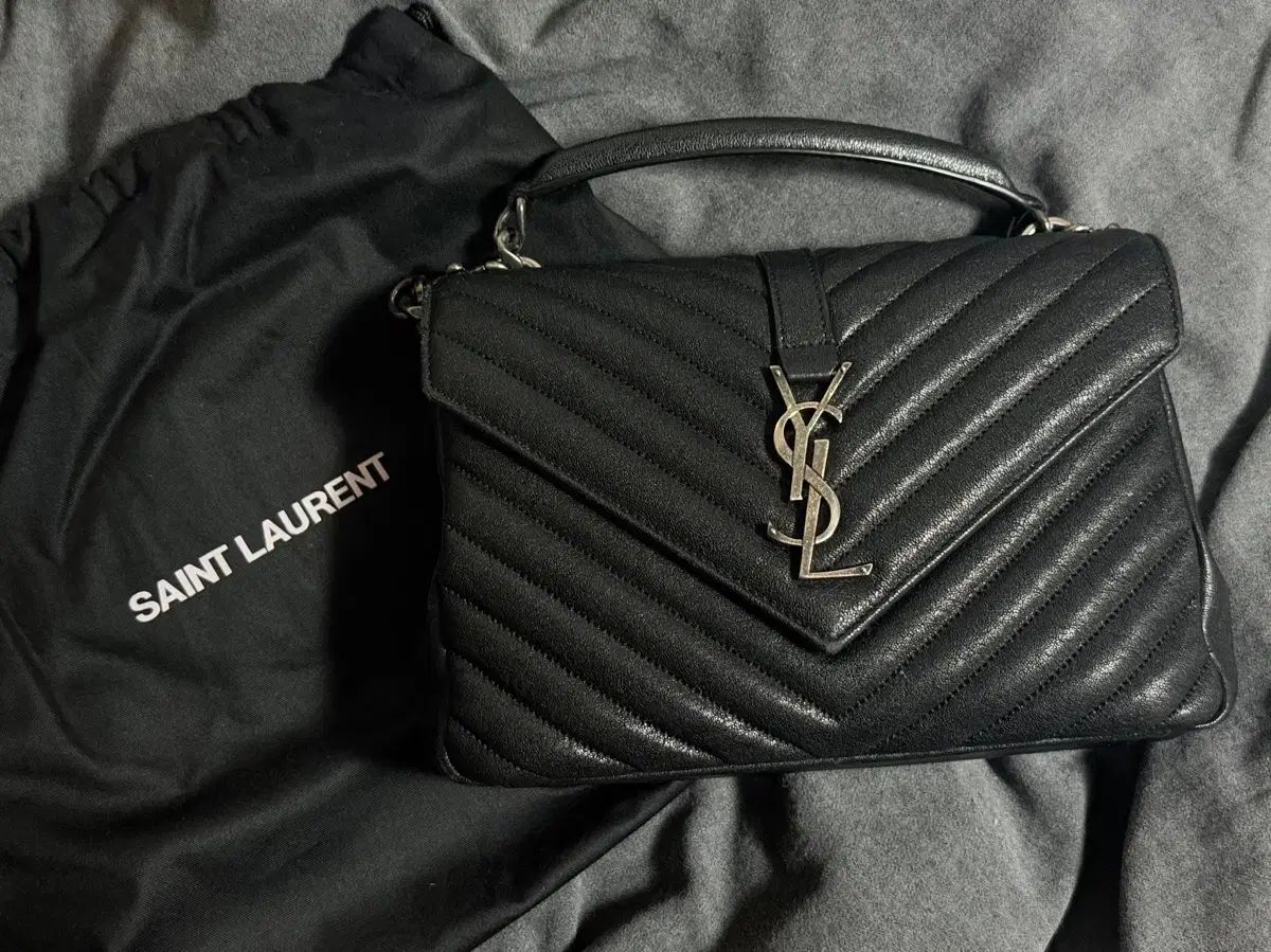 サンローラン モノグラム サッチェル カレッジ ショルダーバッグ