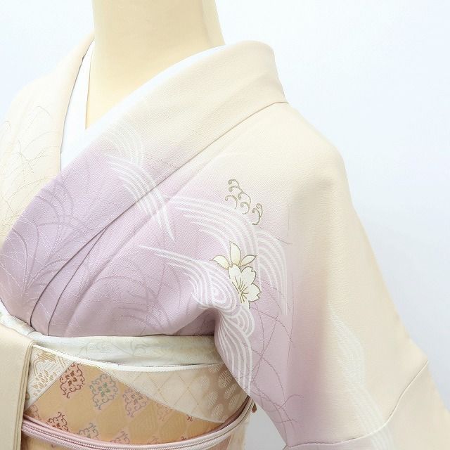 百華❀Y4079◇作家物落款 一つ紋 手縫い仕立て 大王松 トールサイズ