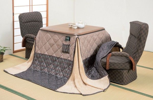 2人暮らしに ハイタイプ こたつ4点セット こたつテーブル こたつ布団 高座椅子2脚 こたつ テーブル 食卓 高座椅子 こたつ座椅子 夫婦 2人
