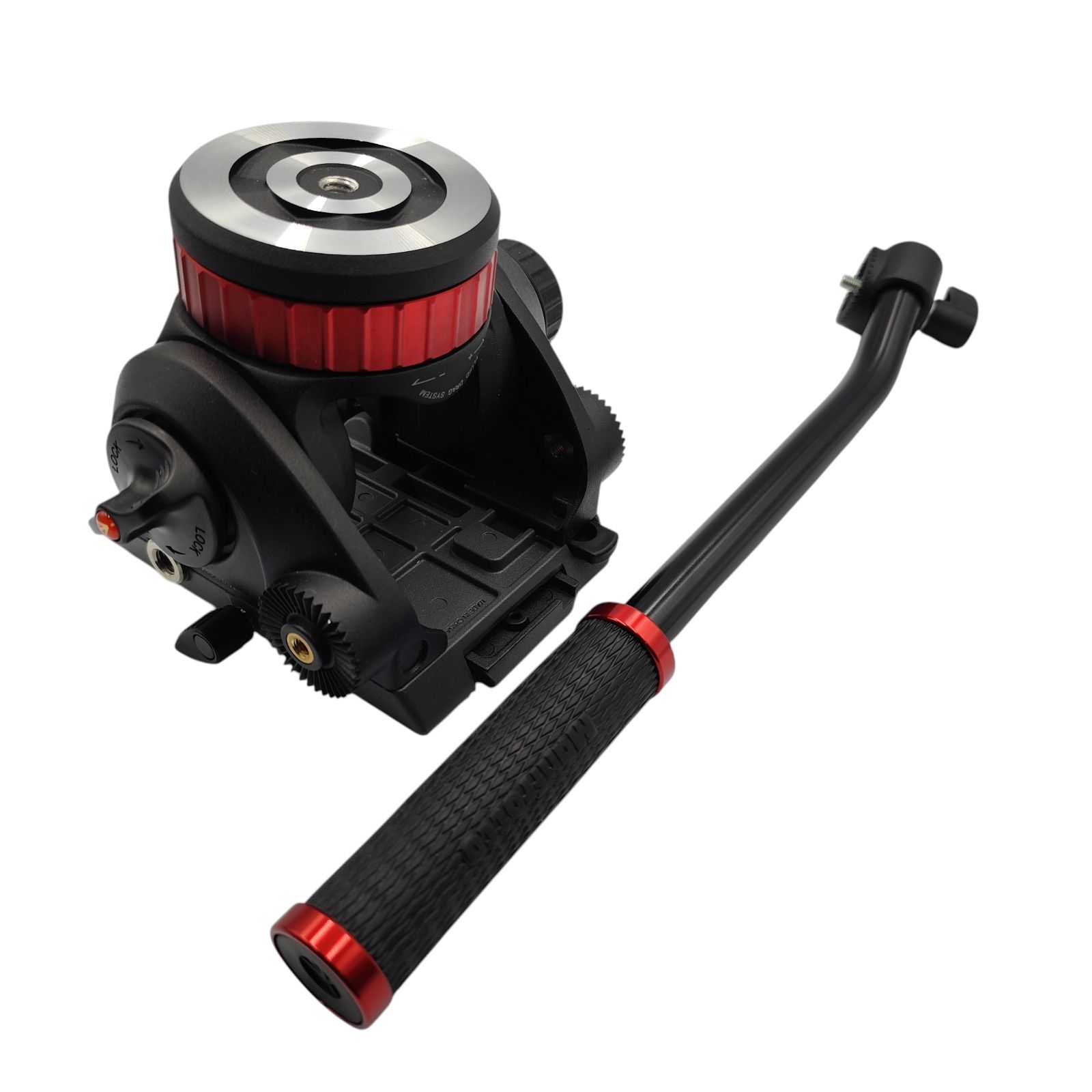 管理番号3294 Manfrotto 2 WAY雲台 プロフルードビデオ雲台 フラットベース アルミニウム製