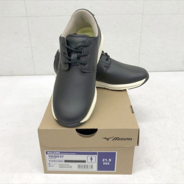 E 0489 MIZUNO ミズノ ウォーキングシューズ ユウドウ YOUDO ST ひざにやさしい 負担を軽減 快適 膝が楽 レディース スニーカー スポーツ 運動 靴 くつ ブラック 21.5 cm 3