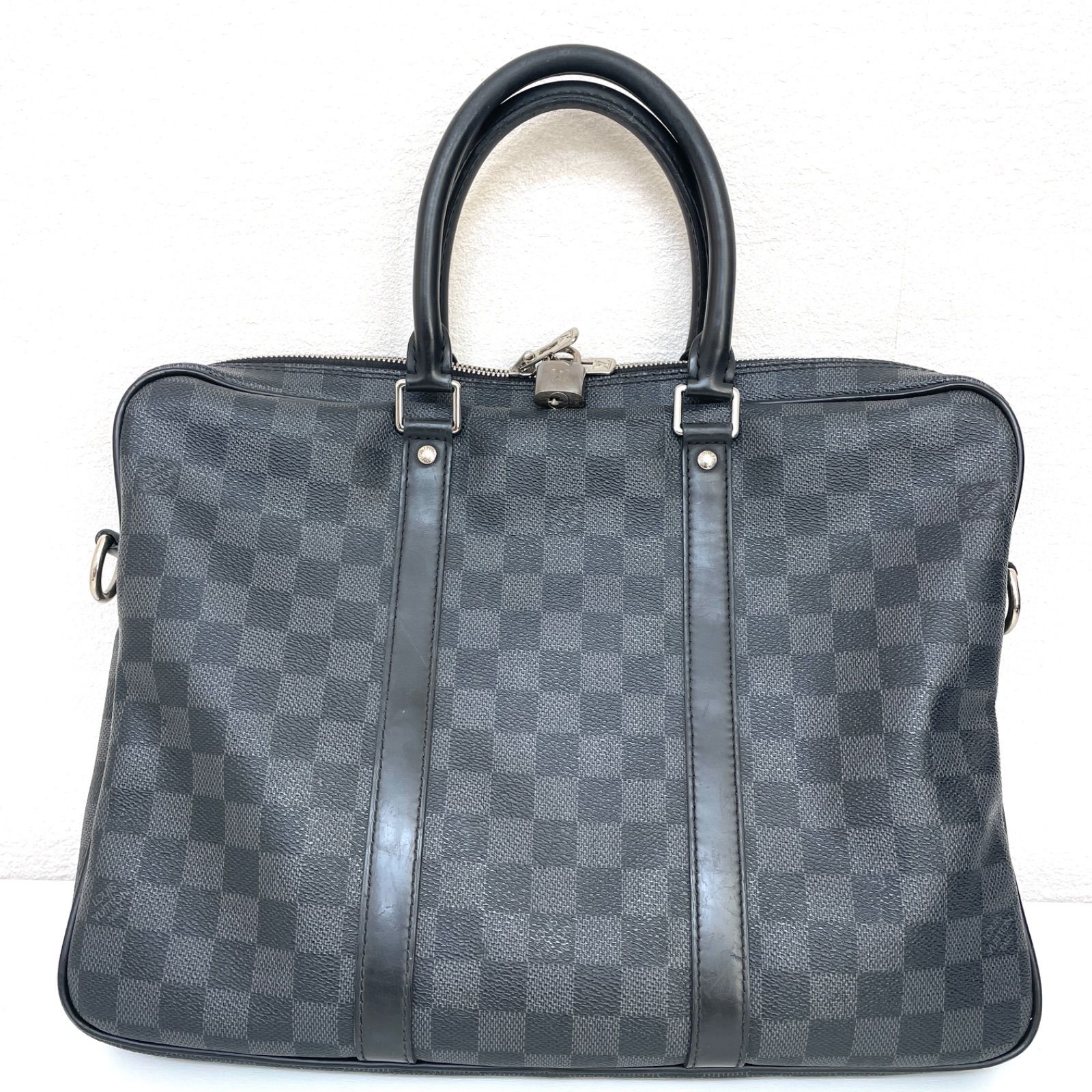 LOUIS VUITTON ルイヴィトン ポルトドキュマン ヴォワヤージュ PDV ダミエ グラフィット ビジネスバッグ 2 WAY ショルダーバッグ メンズ