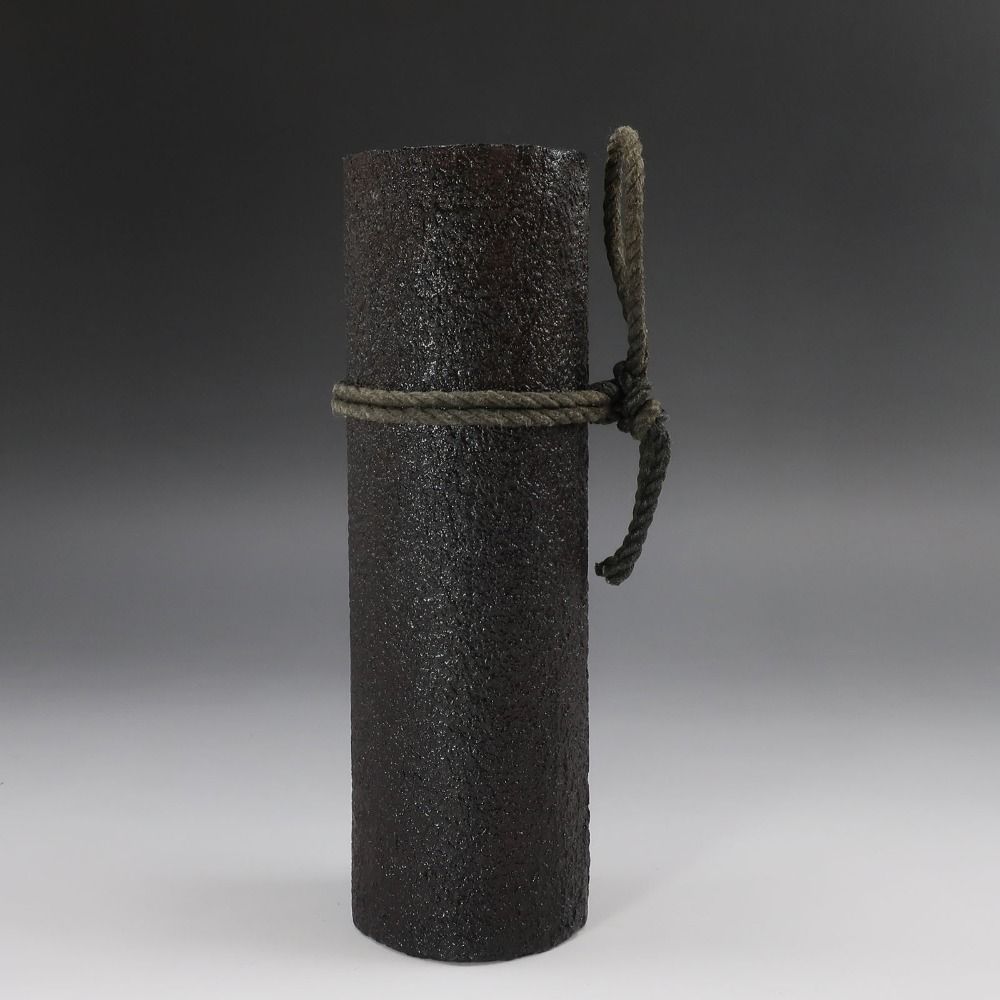 川瀬表完 作 乾漆 漆桶掛花入 漆芸 _ 骨董品 - メルカリ