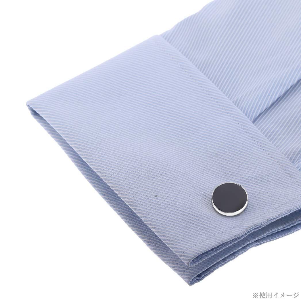 ラウンドカフス カフス カフスボタン ブラック オニキス スーツ