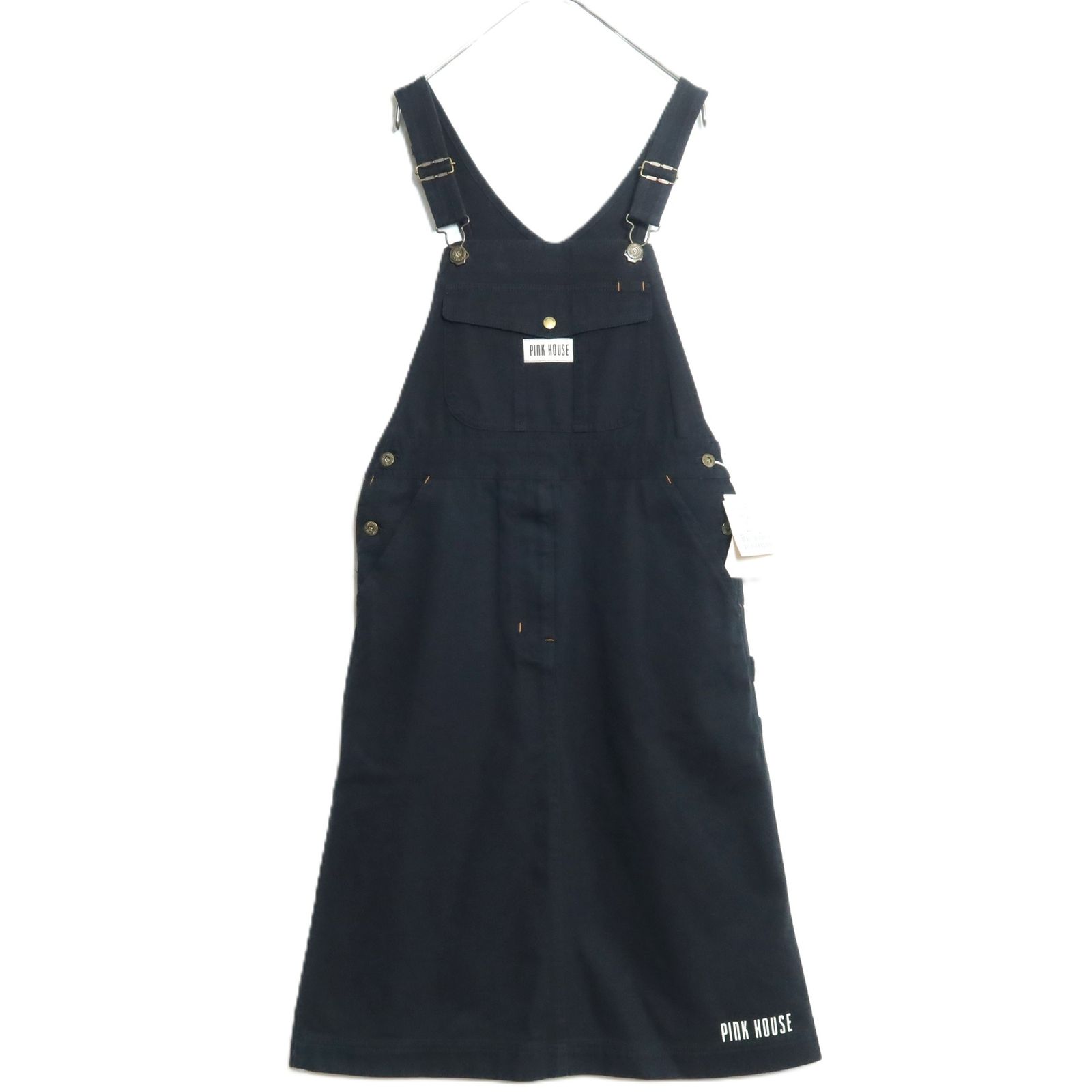 極美品】ピンクハウス☆ジャンパースカート 大きいサイズXL 黒系