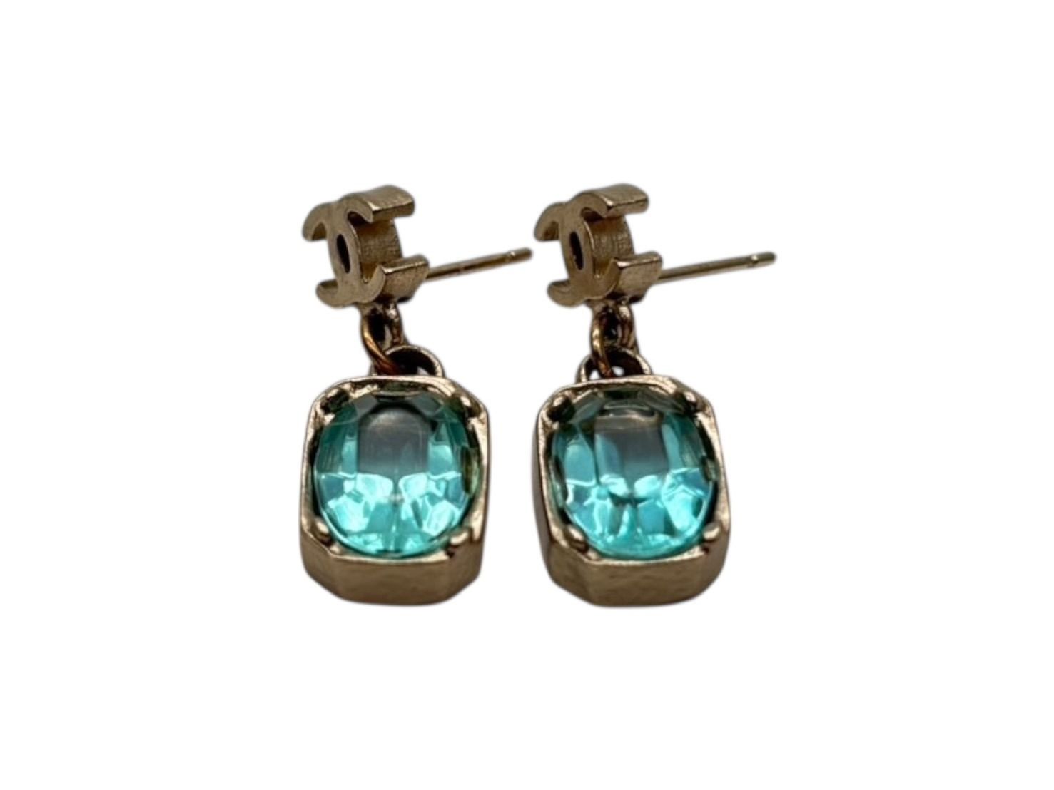 極美品 CHANEL シャネル ココマーク ドロップピアス 重量約4.0g 07A