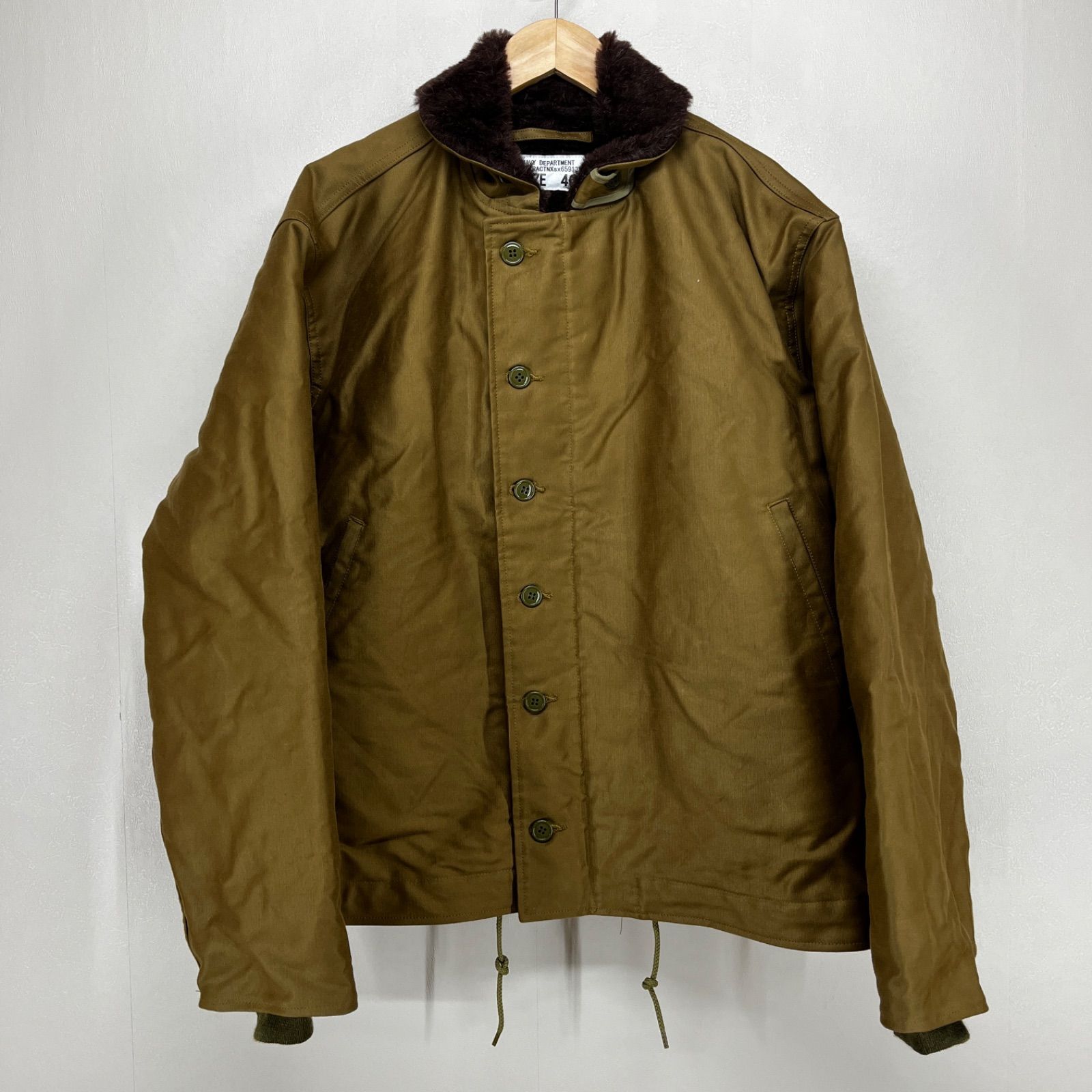 ワイパー 日本製 N-1 デッキジャケットアルパカライニング (カーキ/XXL