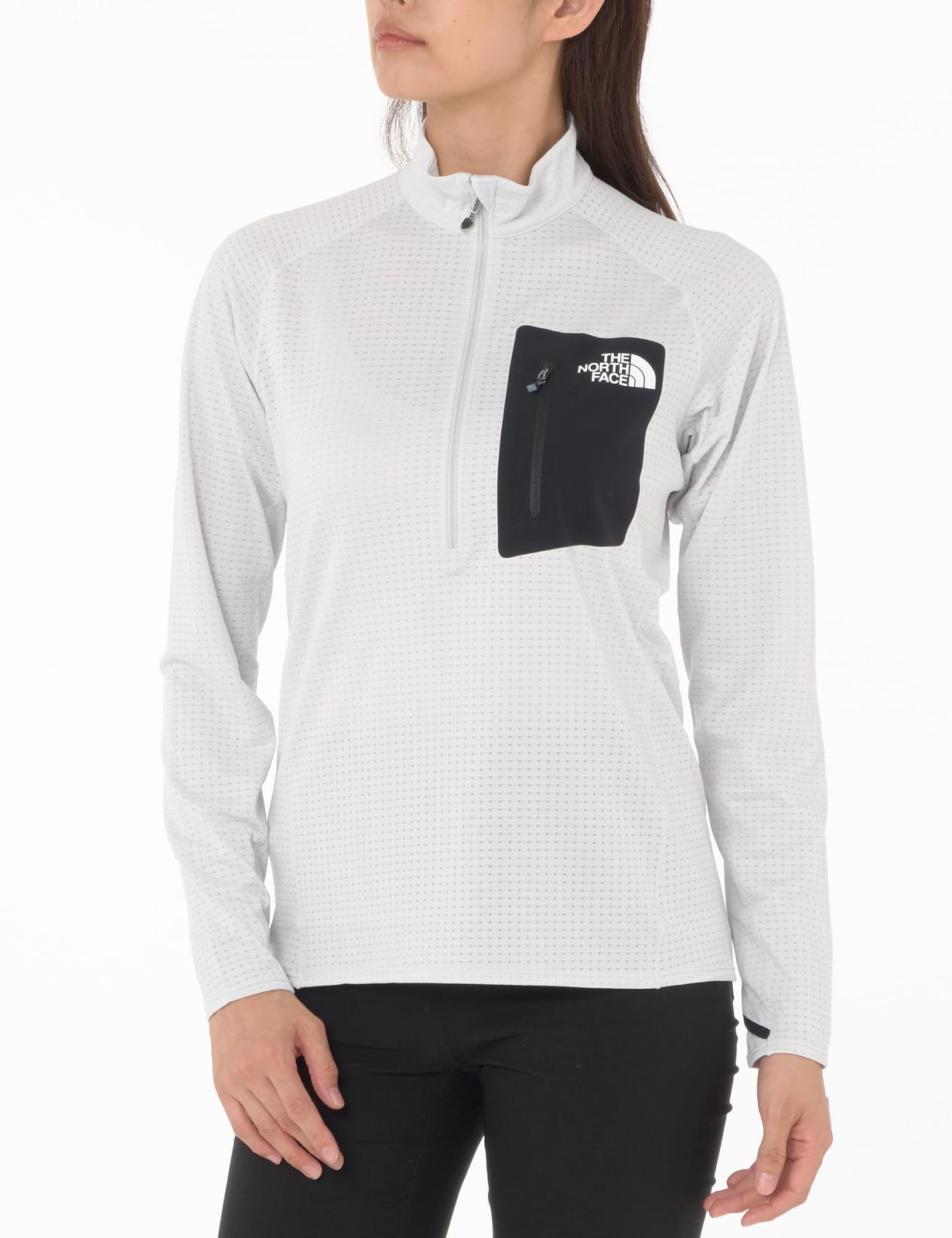 THE NORTH FACE ザノースフェイス 長袖 カットソー ロンT Expedition Dry Dot Zip High ティングレー WM M