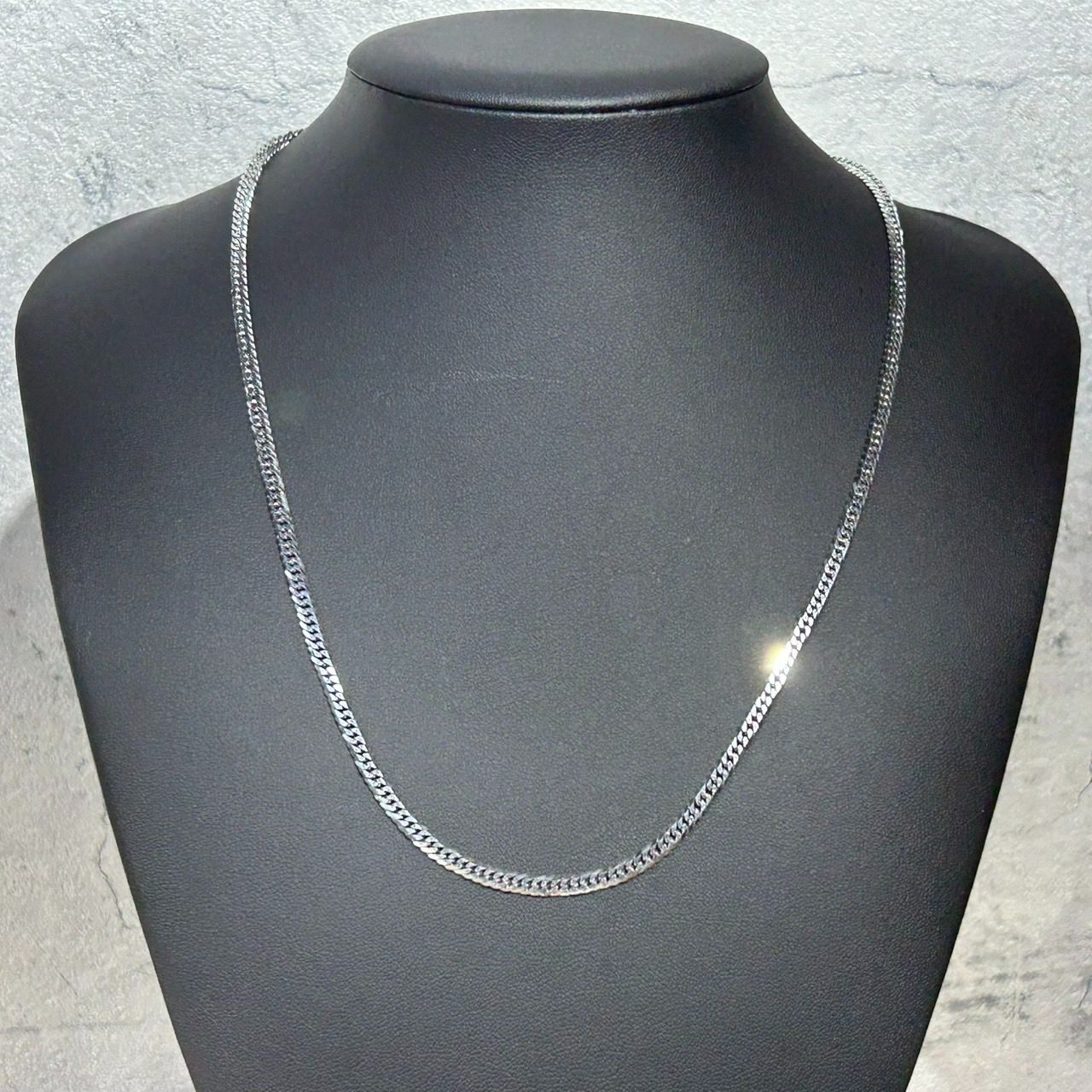 喜平ネックレス Pt850プラチナ 6面 ダブル 50cm 20.2g 造幣局検定