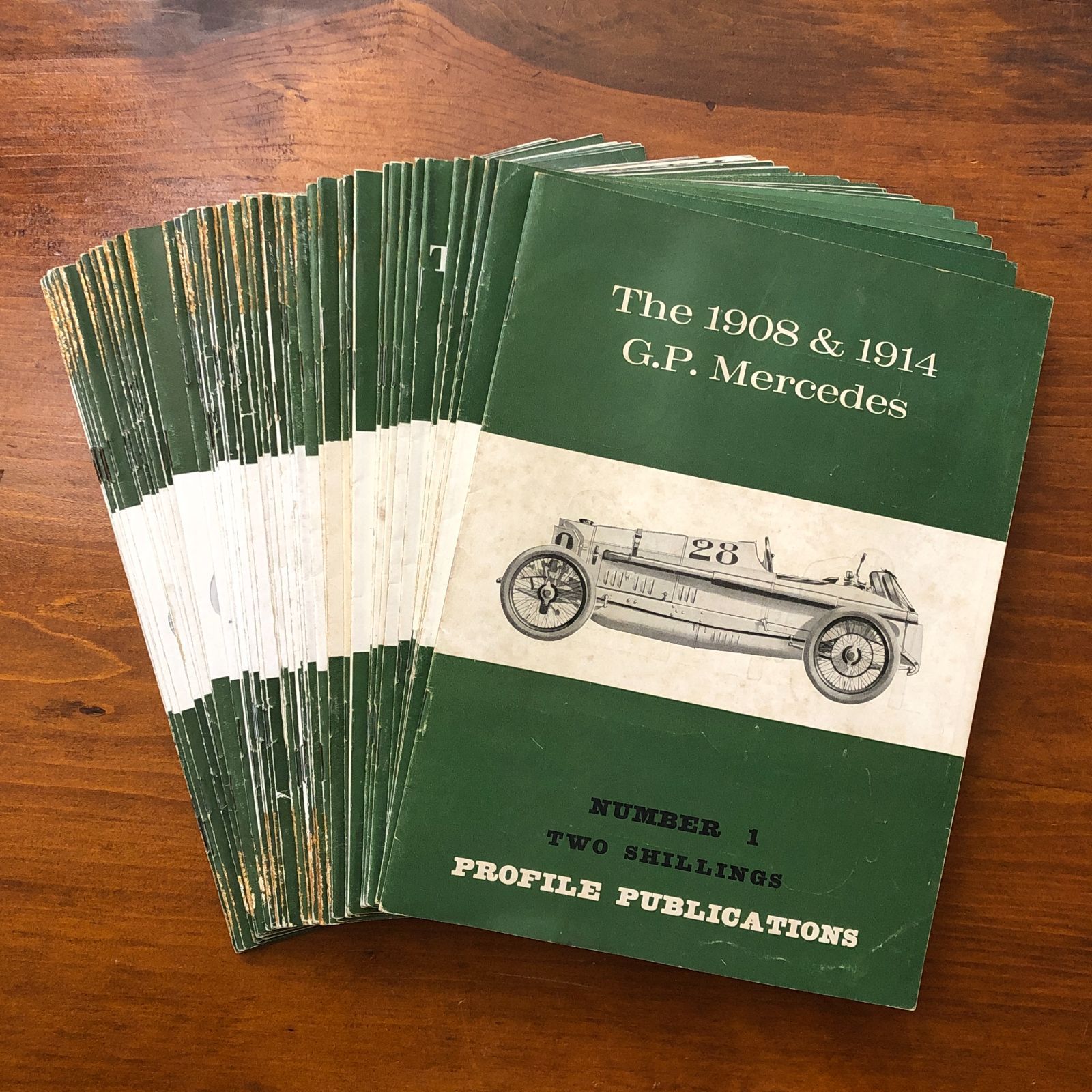 PROFILE NUMBER １ー48 48冊セット Publications 刊行年不明 クラシックカー The 1908 1914 G P Mercedesほか 資料本 欧州車 技術解説 ee 10はynm 5