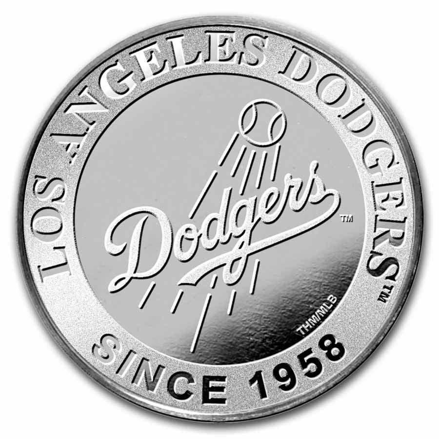 LA☆野茂 ロサンゼルス・ ドジャース 999 純銀 ケース付き 保証書・カプセル付き] 新品) アメリカ「MLB ロサンゼルス・ドジャース