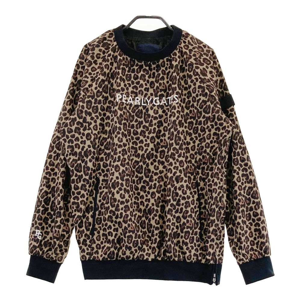 サイズ 4 PEARLY GATES パーリーゲイツ 裏地付 長袖ブルゾン スニードジャック ヒョウ柄 レオパード ブラウン系 ゴルフウェア メンズ ストスト