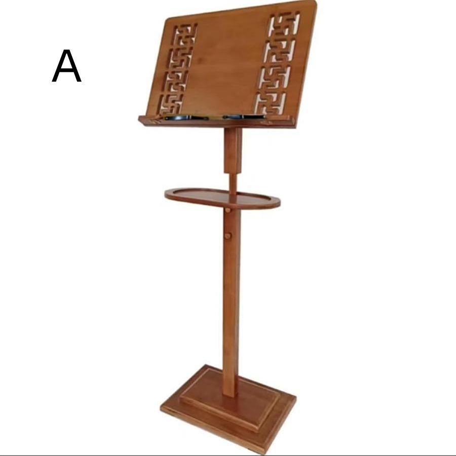 楽譜台 楽譜スタンド 木製の譜面台 高さ調節可能な譜面ホルダー 着脱
