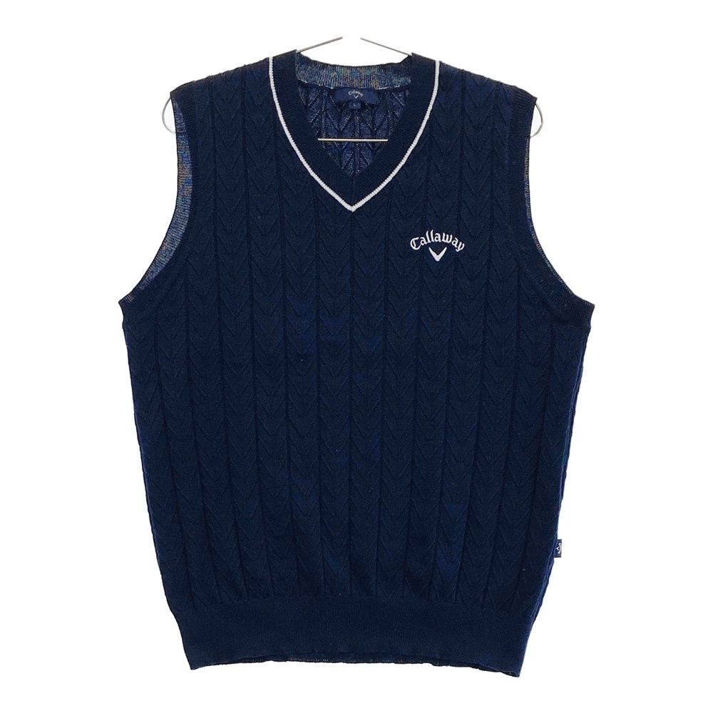 サイズ L キャロウェイ ニットベスト ネイビー系 ゴルフウェア メンズ ストスト