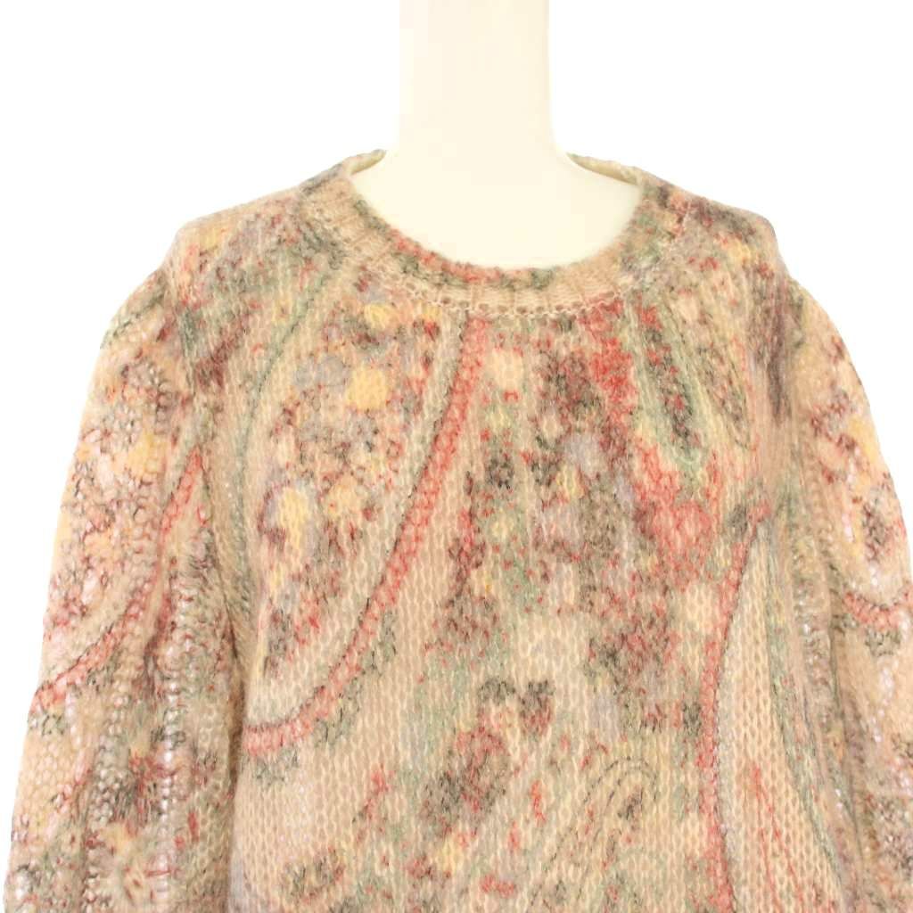 エトロ ETRO ニット セーター 長袖 ペイズリー モヘヤ シルク混 48