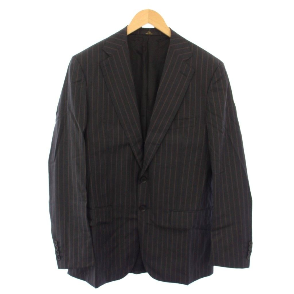 ヴァレンティノ ヴァレンチノ スーツ セットアップ ストライプ テーラードジャケット パンツ スラックス 46 黒 赤 VA 12 FTA 61 BTA TK