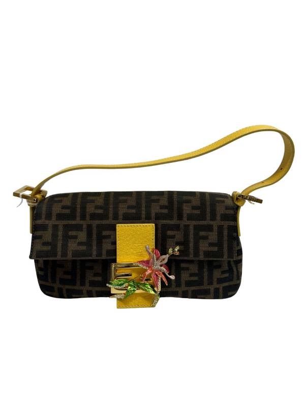 FENDI フェンディ ヴィンテージ マンマバゲット ズッカ柄 フラワー