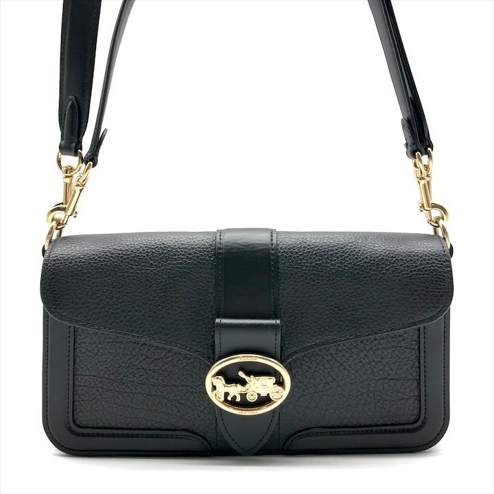 美品 COACH コーチ レザー 馬車金具 3way ハンド ショルダー クラッチ 
