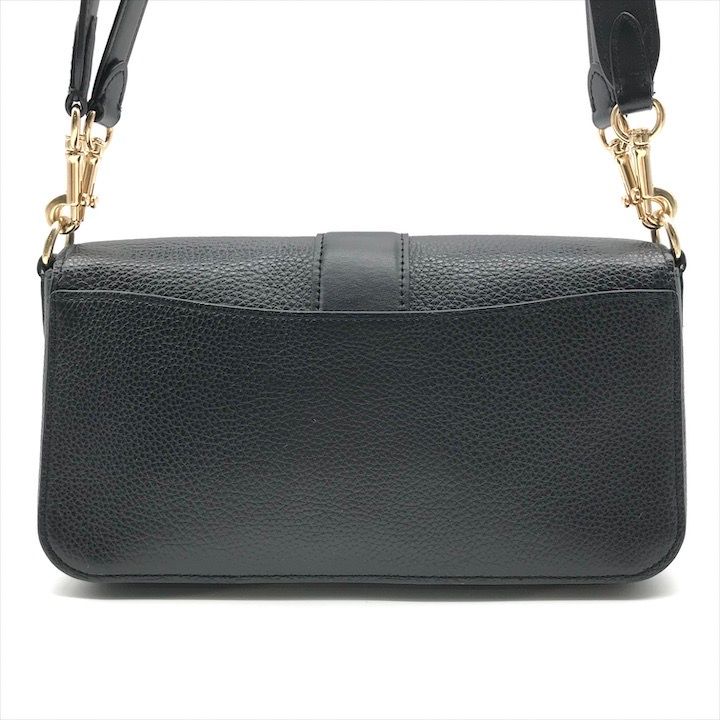 美品✨Coach ショルダーバック レザー 馬車 シボ革 黒 タッセル 美品 COACH コーチ レザー 馬車金具 3way ハンド ショルダー クラッチ