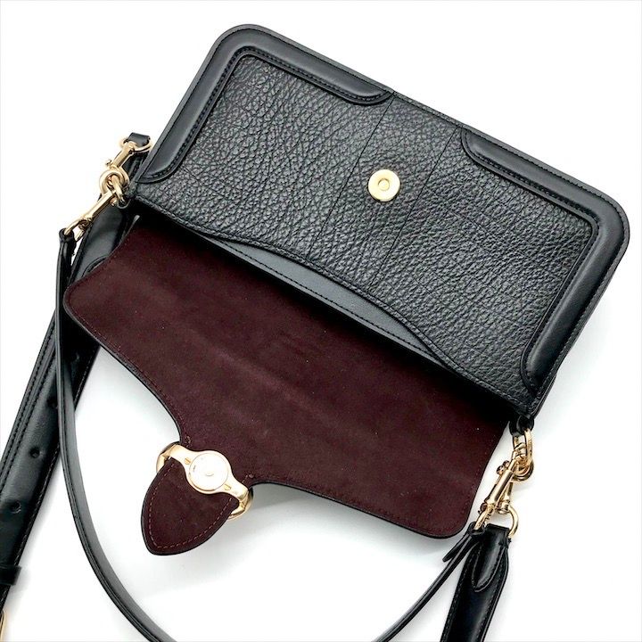 美品 COACH コーチ レザー 馬車金具 3way ハンド ショルダー クラッチ 