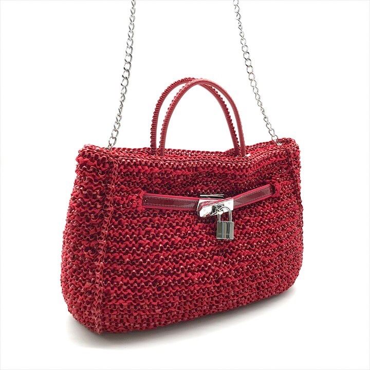 アンテプリマ ワイヤーバッグ ハンド ショルダー 2 way バッグ レディース ファッション レッド r 459