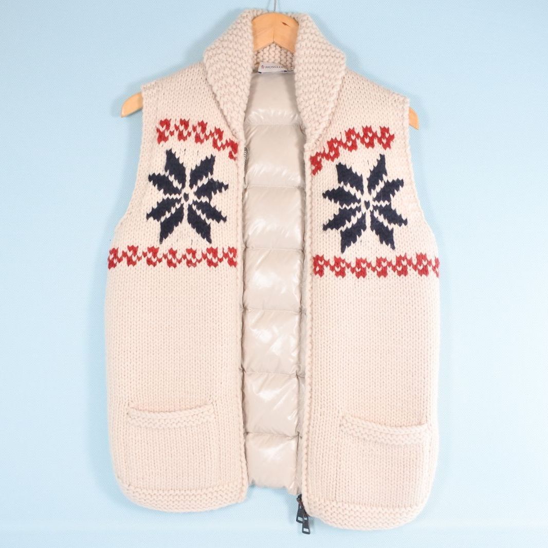 大清水77-1-1129ss】moncler ニットダウンベスト 132-091-94451-00