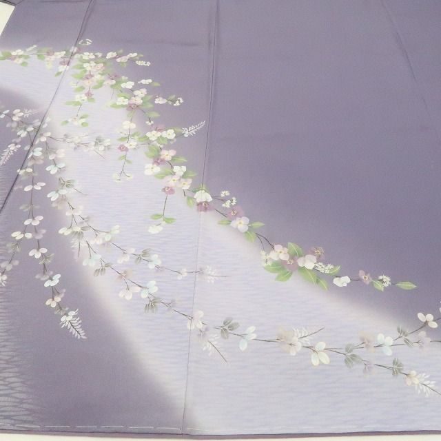 新品 湘南友禅内田芳光落款 正絹着物 ゆったりサイズ“彩を手に蔦”訪問着R+13 新品 湘南友禅内田芳光落款 正絹着物 ゆったりサイズ“彩を手に蔦”訪問