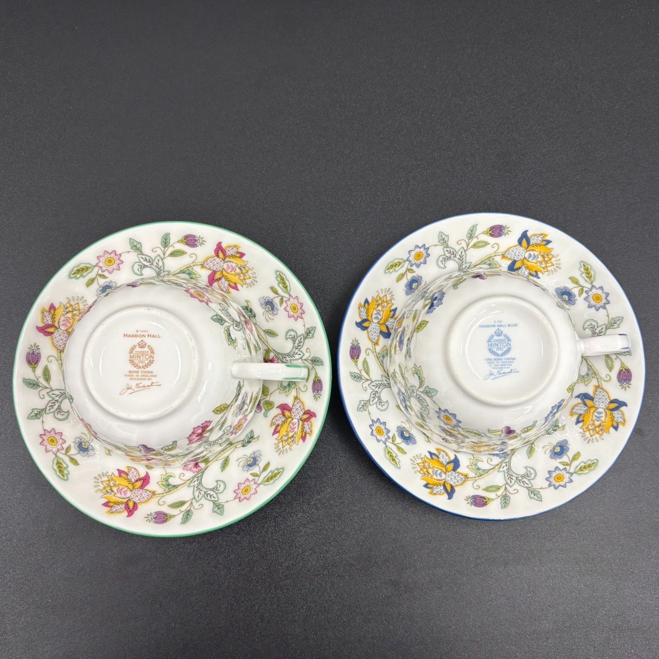 MINTON 5セット カップ&ソーサー 中皿 J03-242】MINTON（ミントン） カップ＆ソーサー 2客セット 中古品 現状