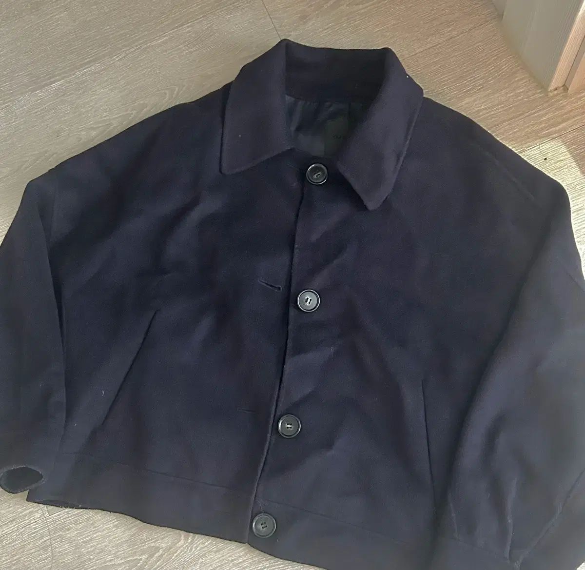 ozoc ネイビー ショートコート