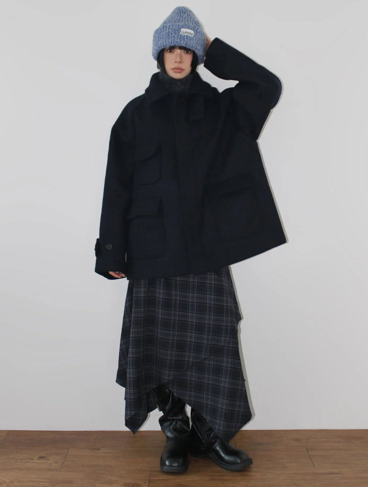 틴더合포ウールバルマカーンショートコート クロップド ハーフコート ダウン ユニセックス 起毛 ショート ウール