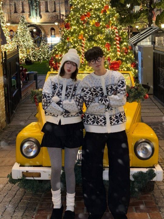 カップルセット 雪花ヘビーカウチン ノルディック 雪花 鹿 コウチン DEAR. Look