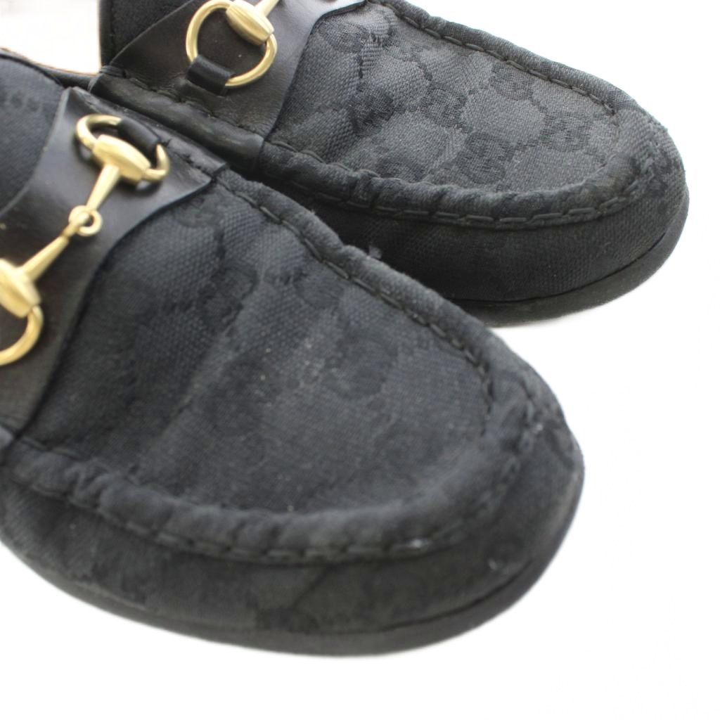 グッチ GUCCI GGキャンバス ホースビット ローファー モカシン ロゴ 36