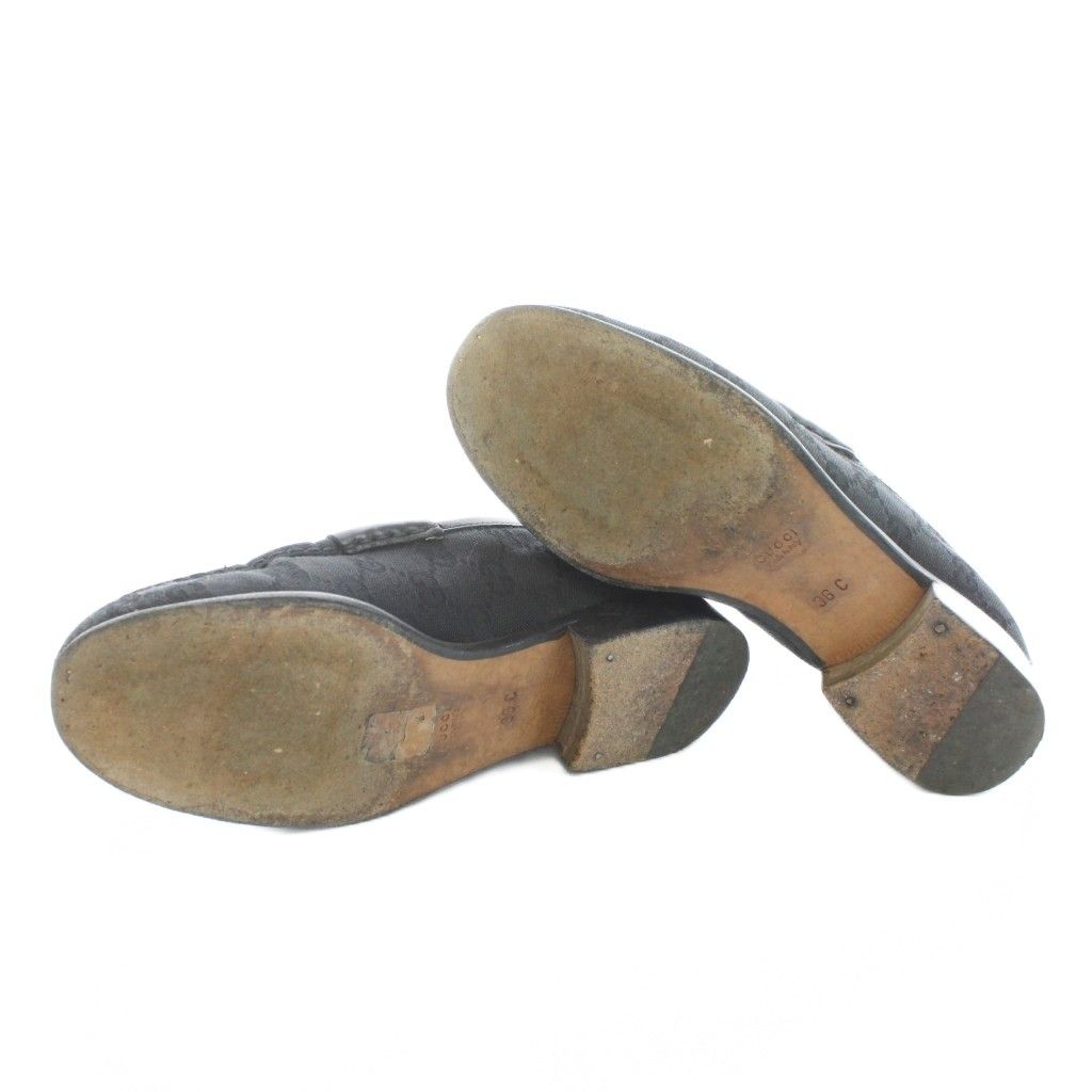 N*O様 GUCCI ローファー モカシン ホースビット GG柄 キャンバス グッチ GUCCI GGキャンバス ホースビット ローファー モカシン ロゴ 36